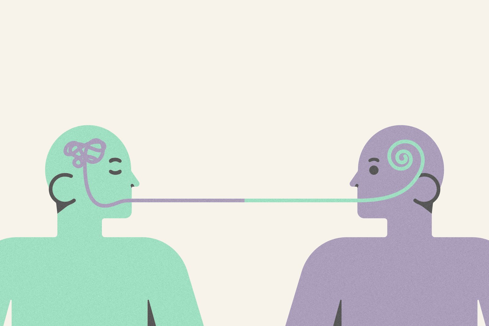 Imagen representativa de 2 personas comunicándose no verbalmente.